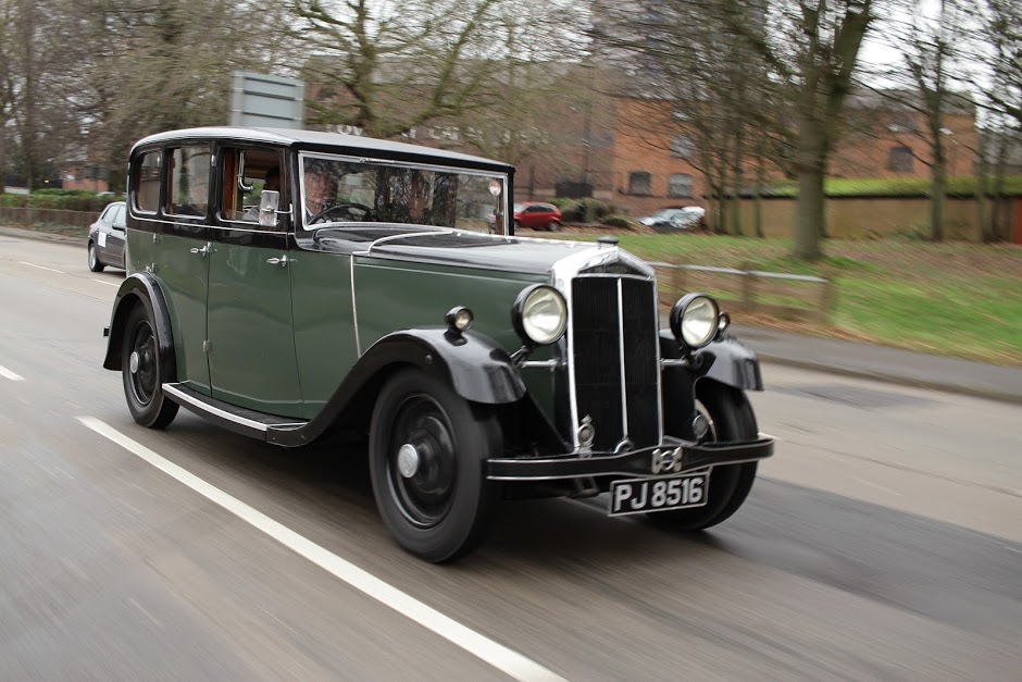 1932 Lanchester speeding along Coventry ring road