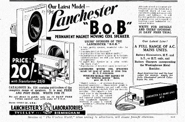 Another Lanchester speakers advert