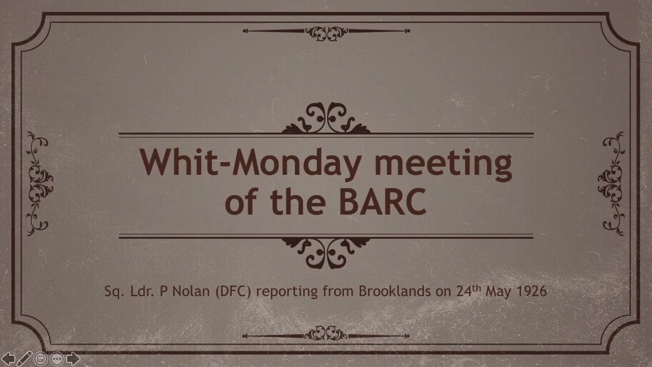 Memories of the Whit-Monday BARC meeting at Brooklands, 24th May 1926