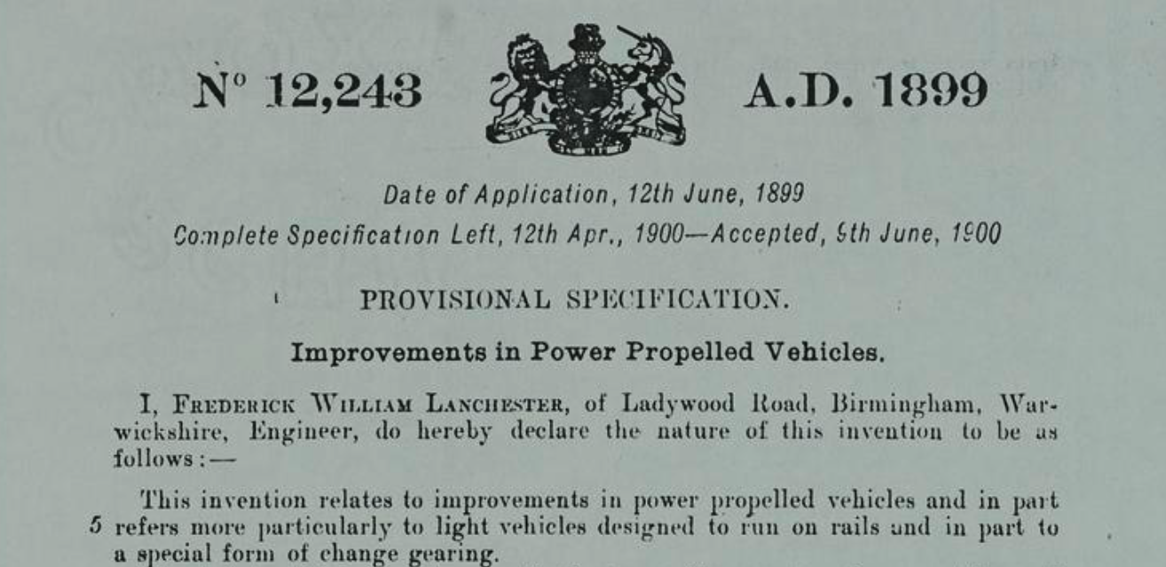 On this day: 12th June 1899 Fred files a triple patent whammy